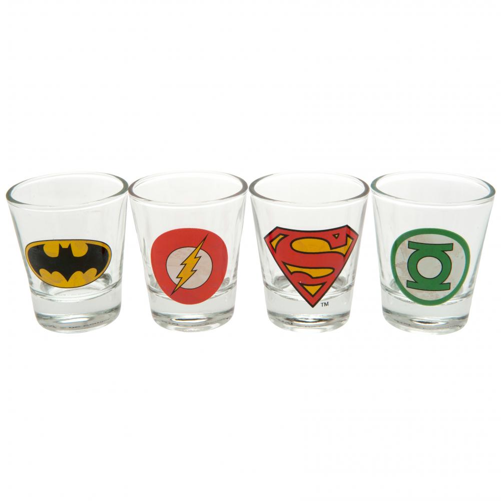 DC Comics 4pk Shot Glass Set – Unique Collectible Glasses - Glassware at Gift Moments