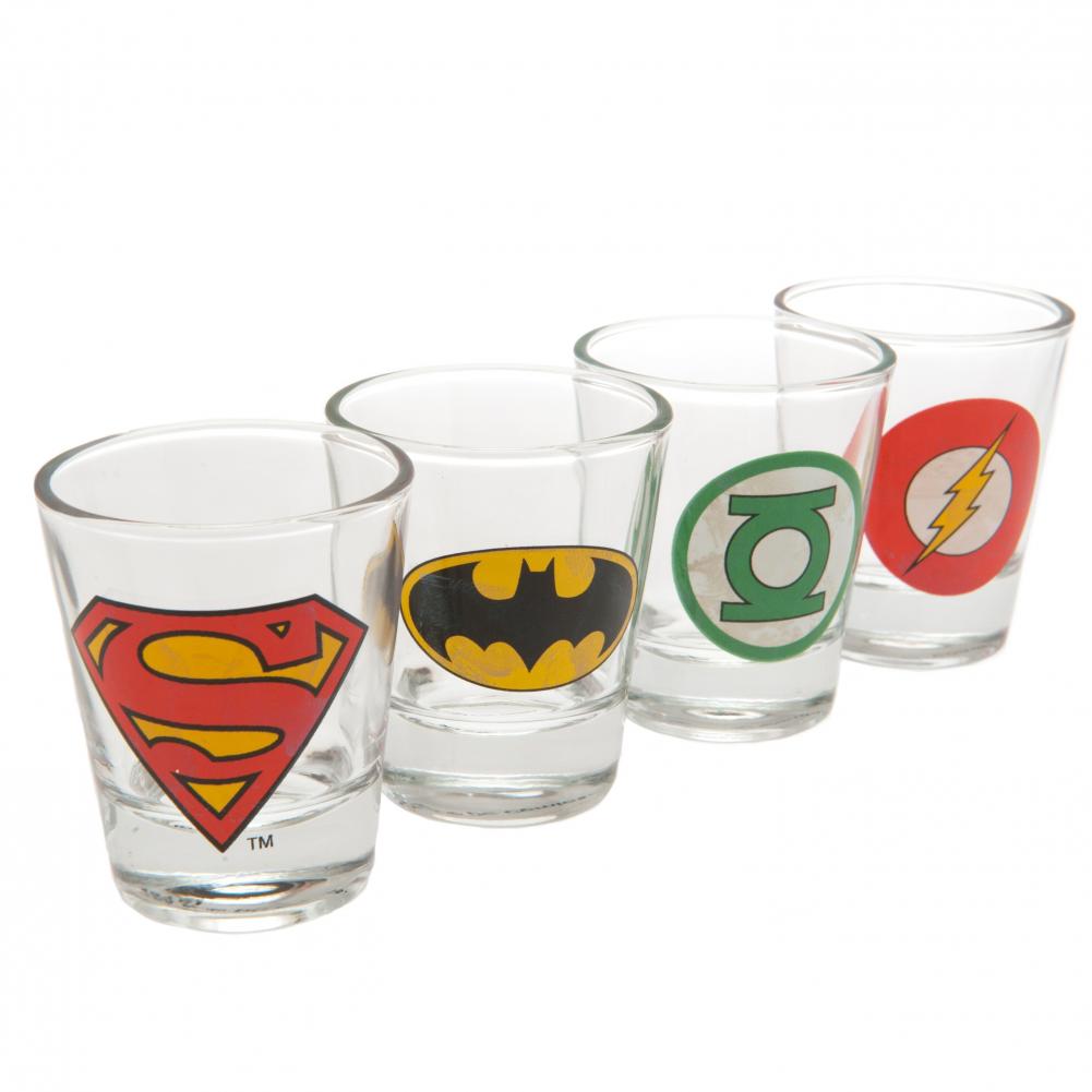 DC Comics 4pk Shot Glass Set – Unique Collectible Glasses Default Title - Glassware at Gift Moments