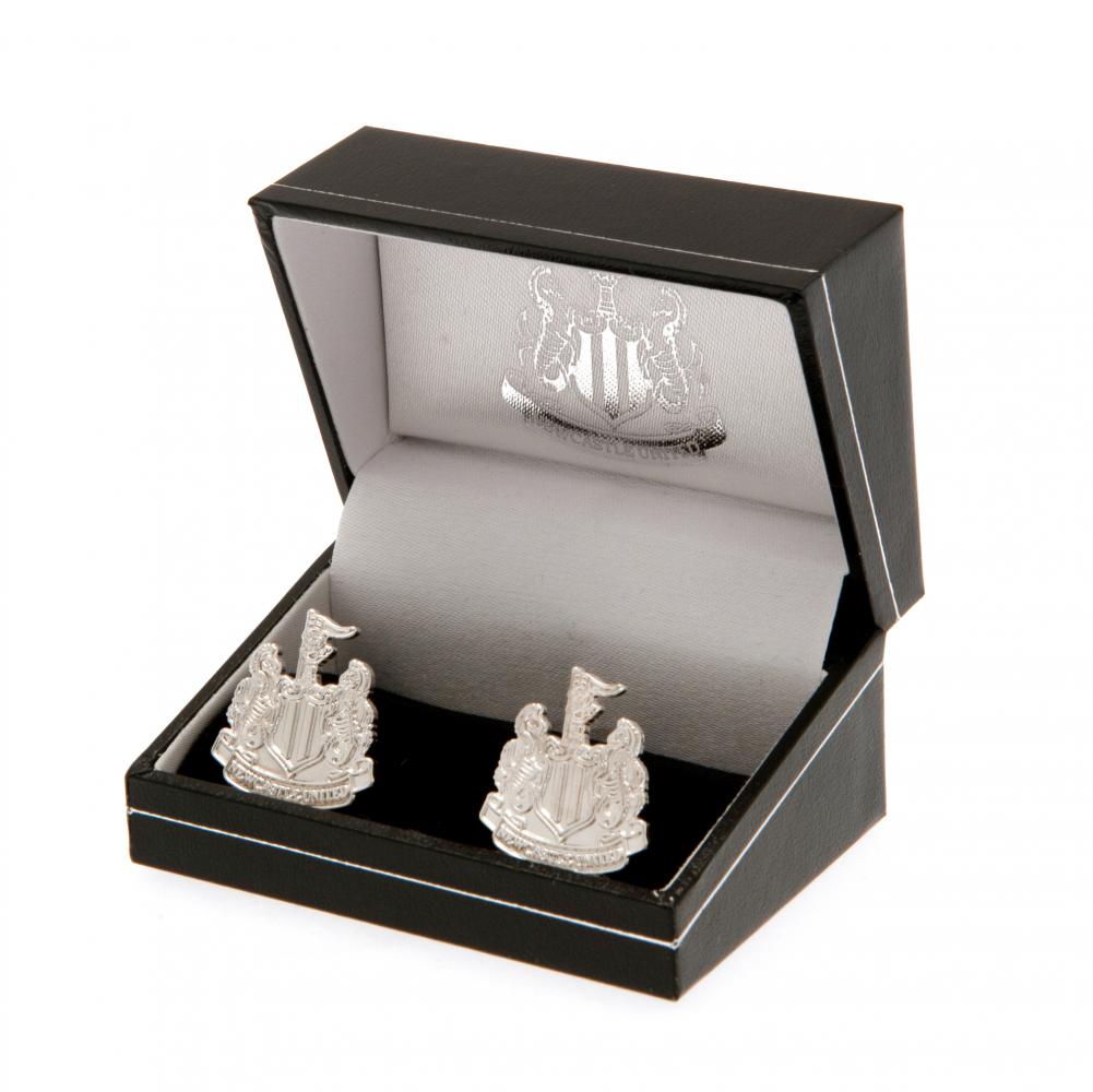 Newcastle United FC Silver Plated Formed Cufflinks - Cufflinks & Tie Slides at Gift Moments