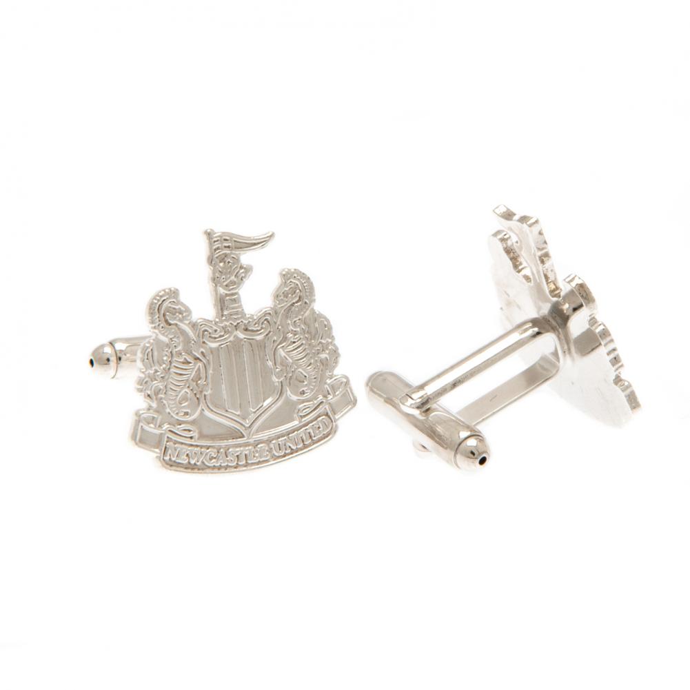 Newcastle United FC Silver Plated Formed Cufflinks Default Title - Cufflinks & Tie Slides at Gift Moments