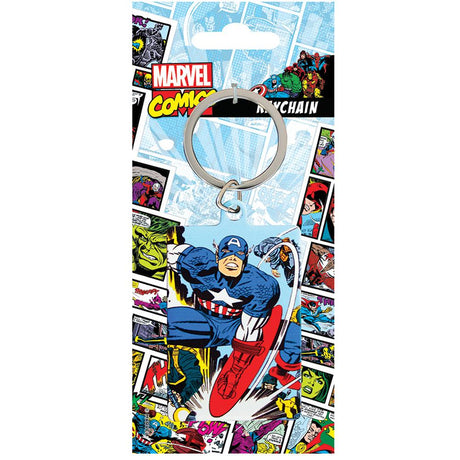 Marvel Comics Metal Keyring Captain America - Keyrings at Gift Moments