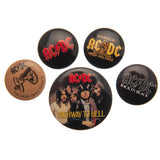 AC/DC Button Badge Set - 5 Assorted Badges: 2 - Badges By AC/DC