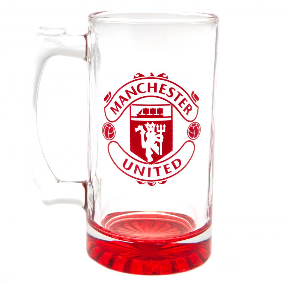 Manchester United FC Stein Glass Tankard Default Title - Glassware at Gift Moments