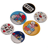 BT21 Badge Set - 6 Assorted Designs: 2 - Badges By BT21