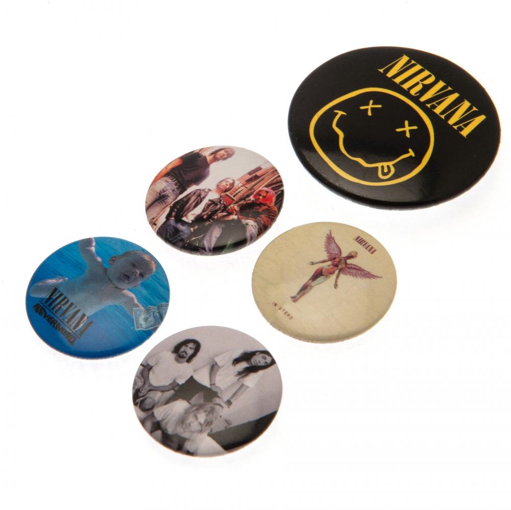 Nirvana Badge Set - Assorted Designs: 2 - Badges By Nirvana