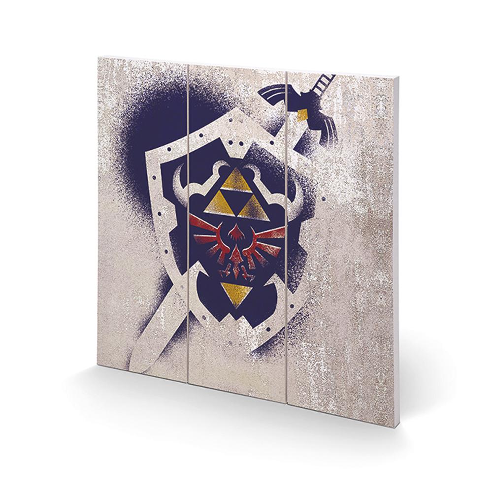 Legend of Zelda Wooden Shield Art Print: 1 - Wall Art By The Legend Of Zelda