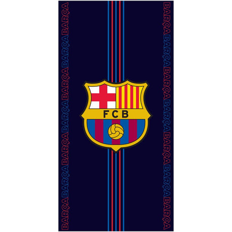 FC Barcelona Towel NV - 100% Cotton Velour Beach Towel Default Title - Towels at Gift Moments