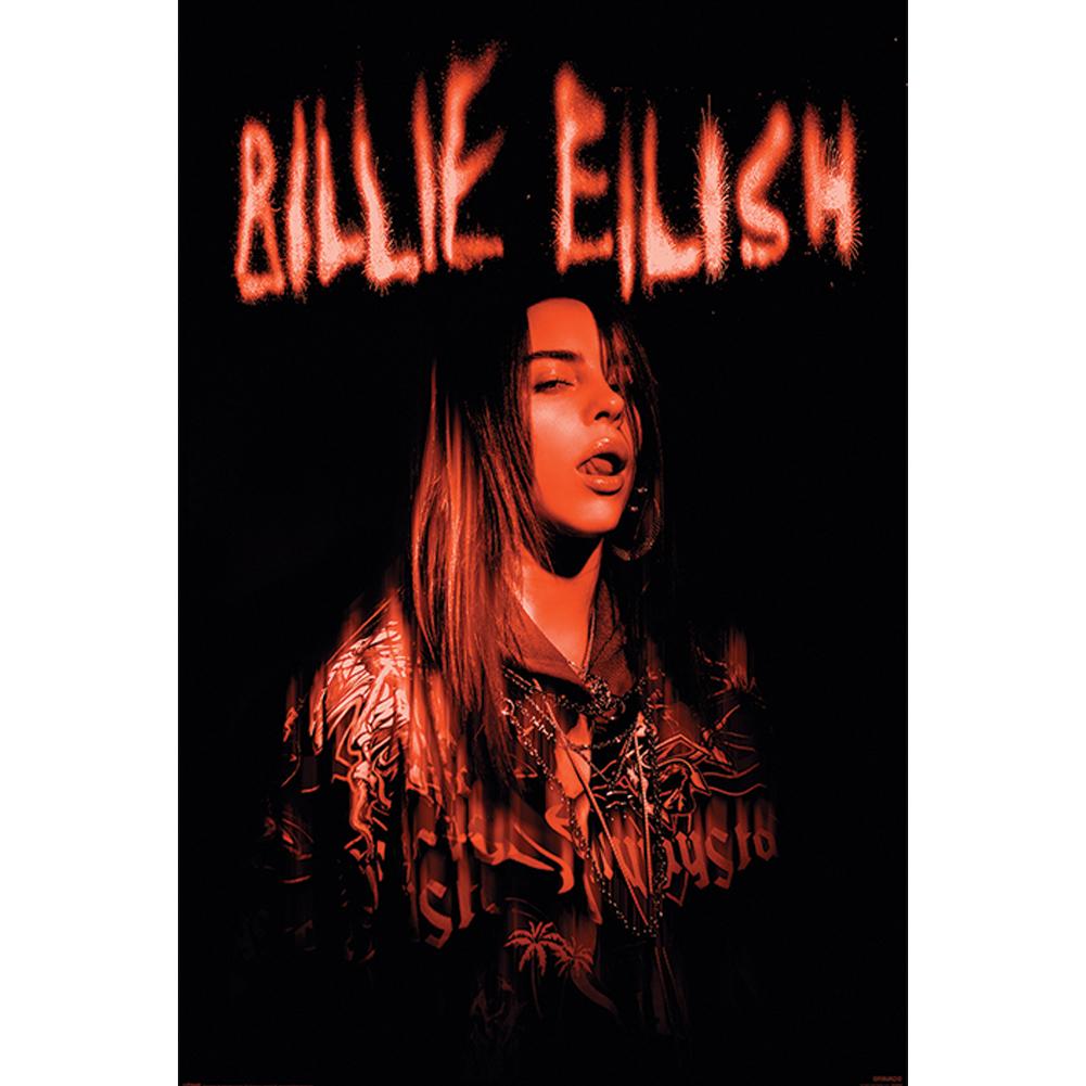 Billie Eilish Tinted Red Maxi Poster: 1 - Posters By Billie Eilish