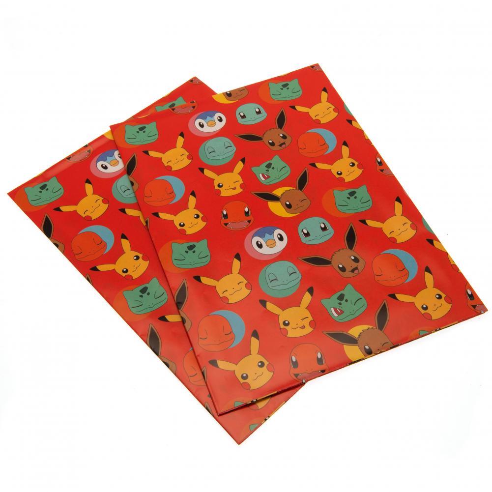 Pokemon Vibrant Gift Wrap Sheets and Tags: 2 - Gift Wrap & Bags By Pokemon