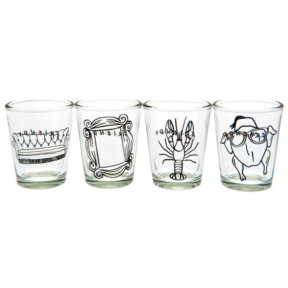 Friends Shot Glass Set - 4 Unique Designs: 2 - Glassware By Friends