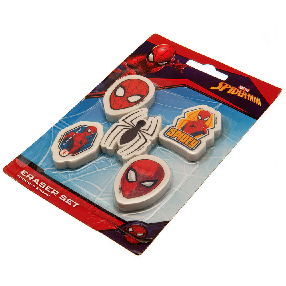 Spider-Man 5 Pack Shaped Erasers Set: 3 - Pencil Cases & Sets By Spider-Man