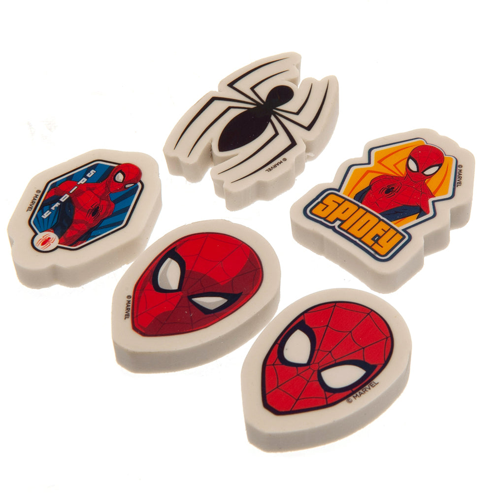 Spider-Man 5 Pack Shaped Erasers Set: 1 - Pencil Cases & Sets By Spider-Man