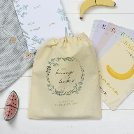 Personalised Milestone Cards in Drawstring Bag: 3 - Keepsakes By Gift Moments