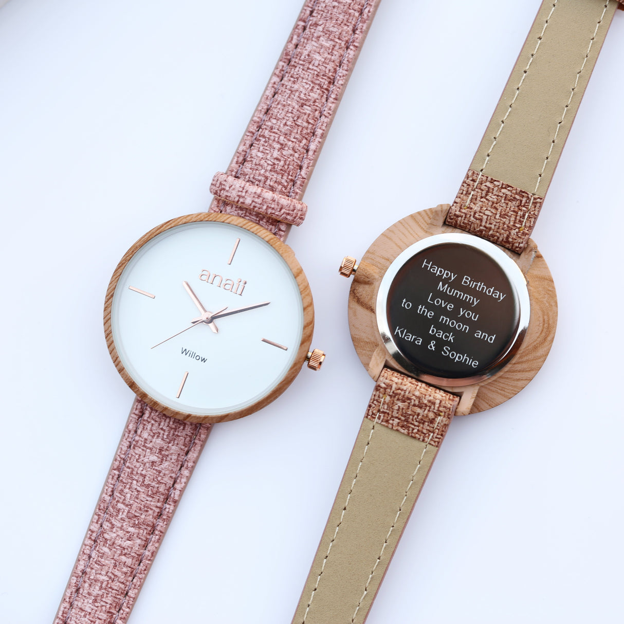 Anaii Sweet Pink Personalised Ladies Watch: 3 - Watches By Gift Moments