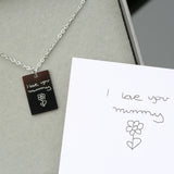 Personalised Handwriting Dazzle Necklace Silver - Necklaces at Gift Moments