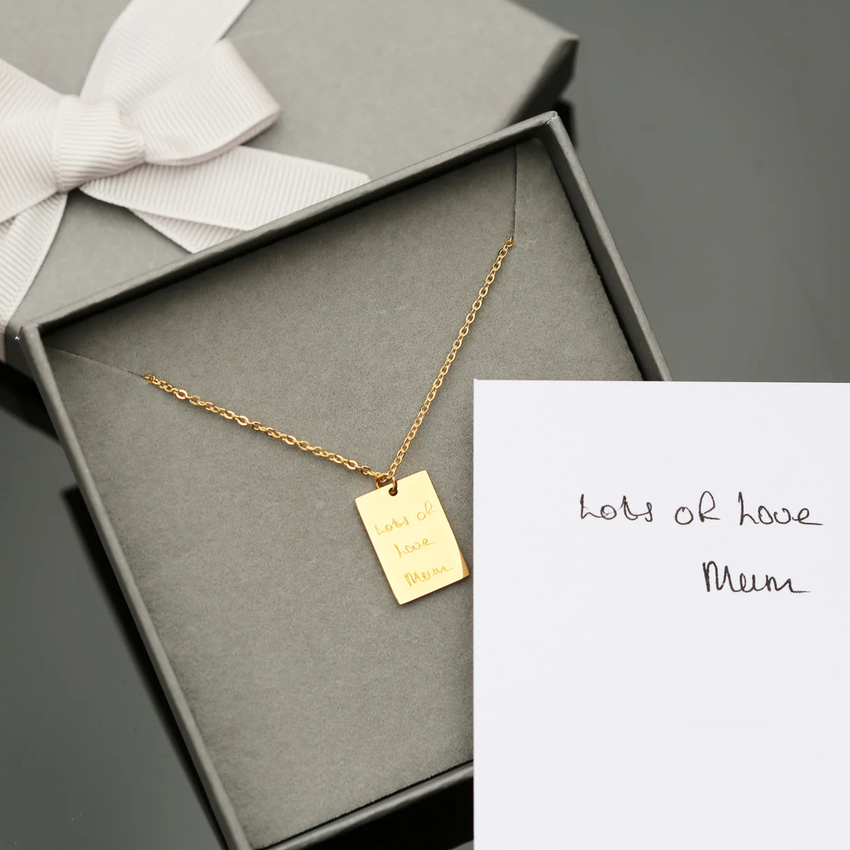 Personalised Handwriting Dazzle Necklace Gold - Necklaces at Gift Moments