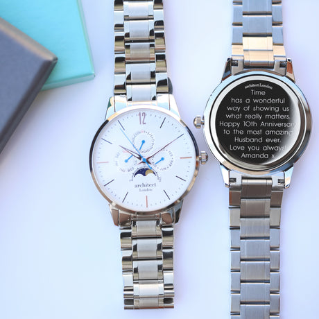 Personalised Men's Architect Apollo Watch White - Watches at Gift Moments