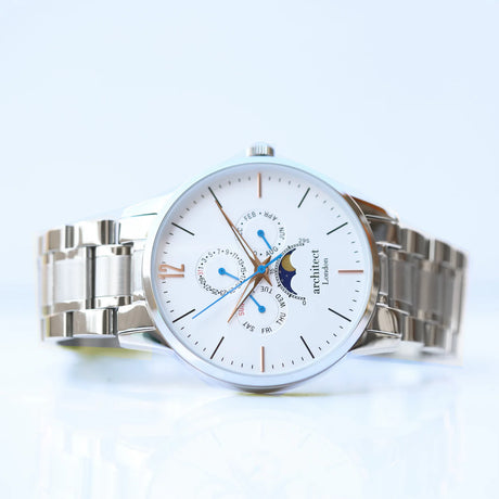 Personalised Men's Architect Apollo Watch White - Watches at Gift Moments