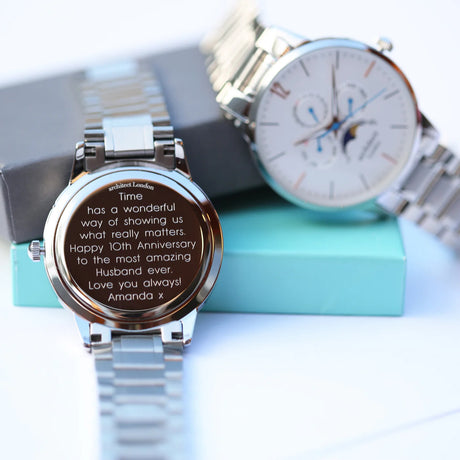 Personalised Men's Architect Apollo Watch White - Watches at Gift Moments