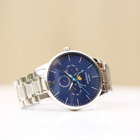 Bespoke Men's Architect Apollo Watch Blue - Watches at Gift Moments