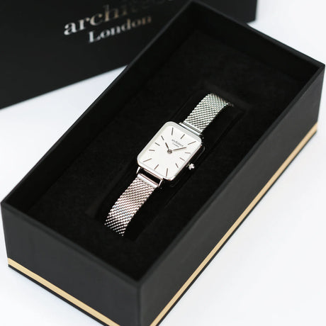 Personalised Ladies Architēct Lille Watch in Cloud Silver - Watches at Gift Moments