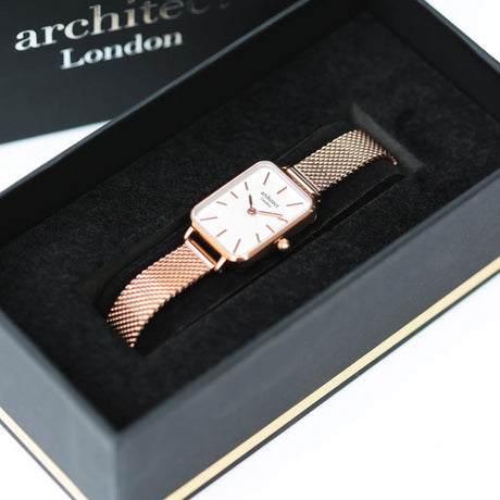 Bespoke Ladies Architēct Lille Watch in Rose Gold - Watches at Gift Moments