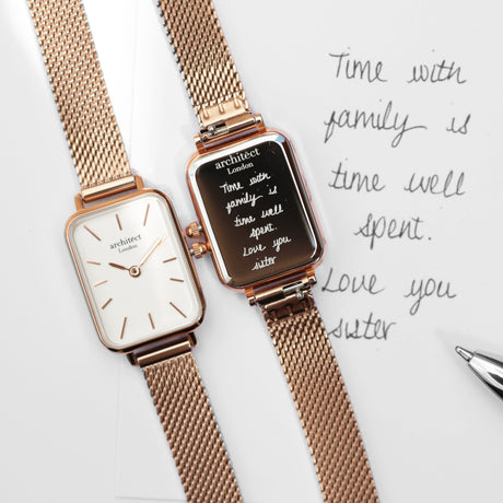 Bespoke Ladies Architēct Lille Watch in Rose Gold - Watches at Gift Moments