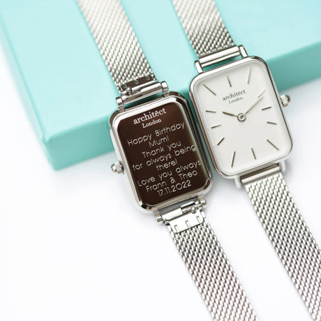 Personalised Ladies Architēct Lille Watch in Cloud Silver - Watches at Gift Moments