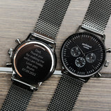 Personalised Men's Architect Motivator Watch Black Mesh - Watches at Gift Moments