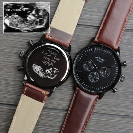 Bespoke Men's Architect Motivator Walnut Contactless Payment Watch - Watches at Gift Moments