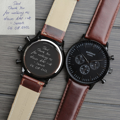 Bespoke Men's Architect Motivator Walnut Contactless Payment Watch - Watches at Gift Moments