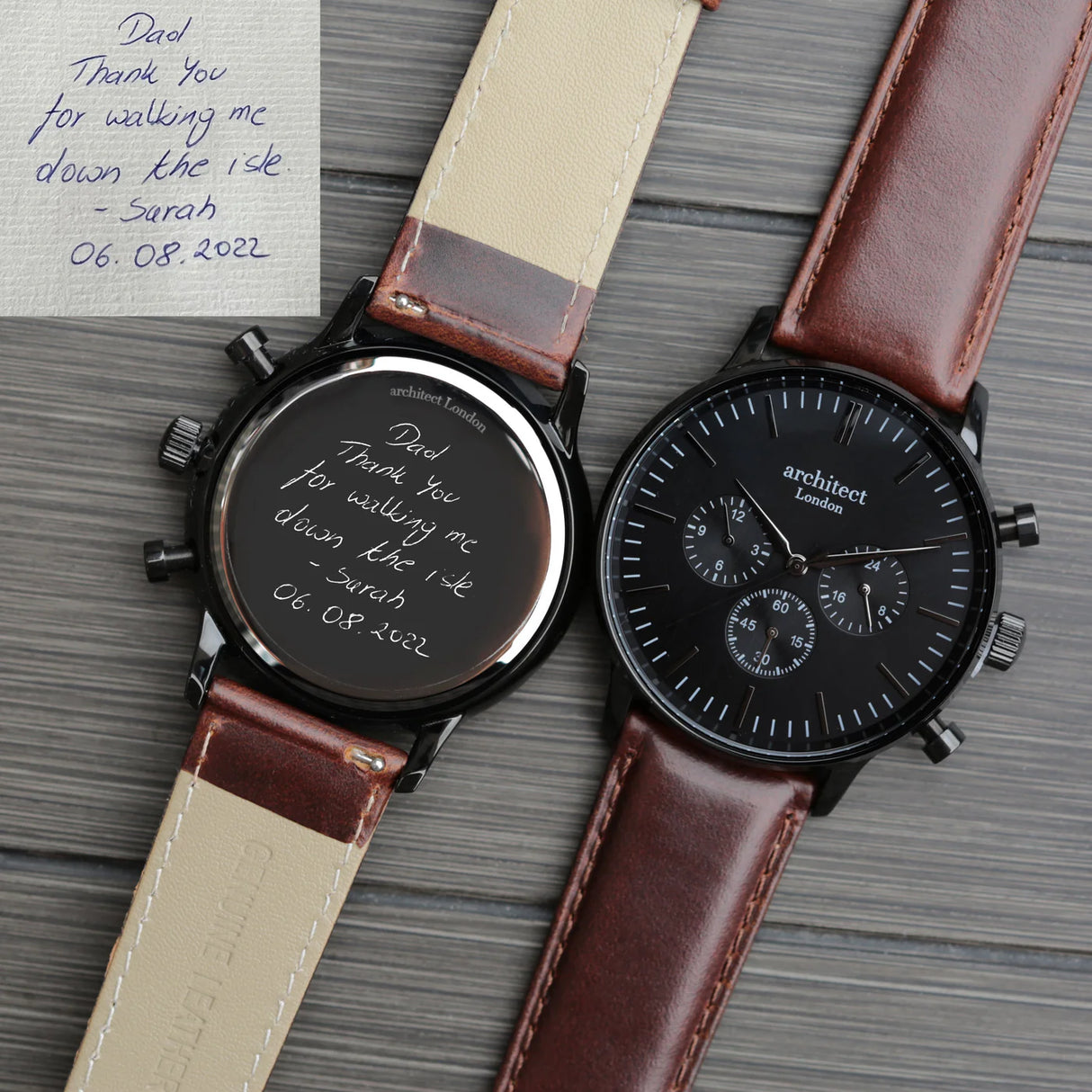 Bespoke Men's Architect Motivator Black Walnut Watch - Watches at Gift Moments