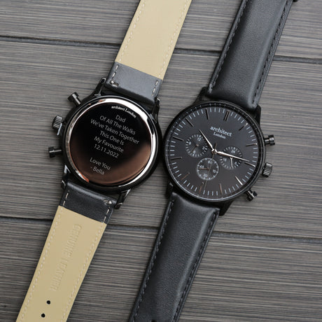 Personalised Men's Architect Motivator Watch Black - Watches at Gift Moments