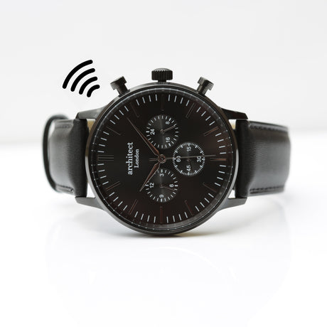 Personalised Men's Architect Motivator Black Contactless Payment Watch - Watches at Gift Moments