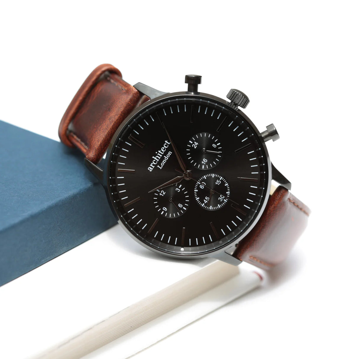 Bespoke Men's Architect Motivator Black Walnut Watch - Watches at Gift Moments