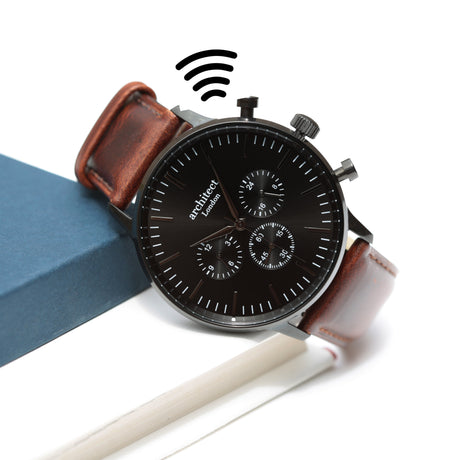 Bespoke Men's Architect Motivator Walnut Contactless Payment Watch - Watches at Gift Moments