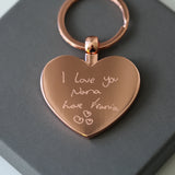 Personalised Handwriting Heart Keyrings - Keyrings at Gift Moments