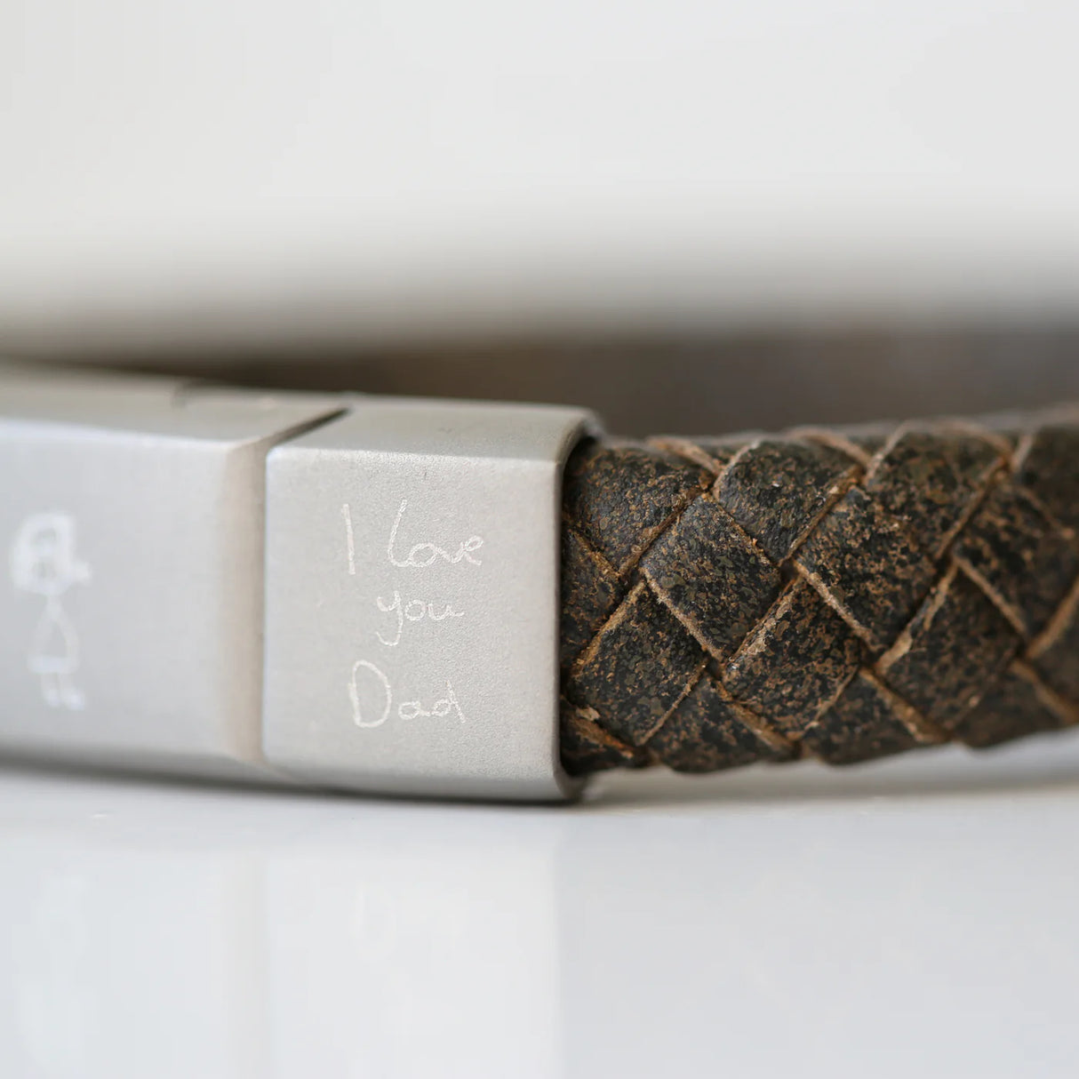 Personalised Rustic Leather Handwriting Bracelet: 4 - Bracelets By Gift Moments