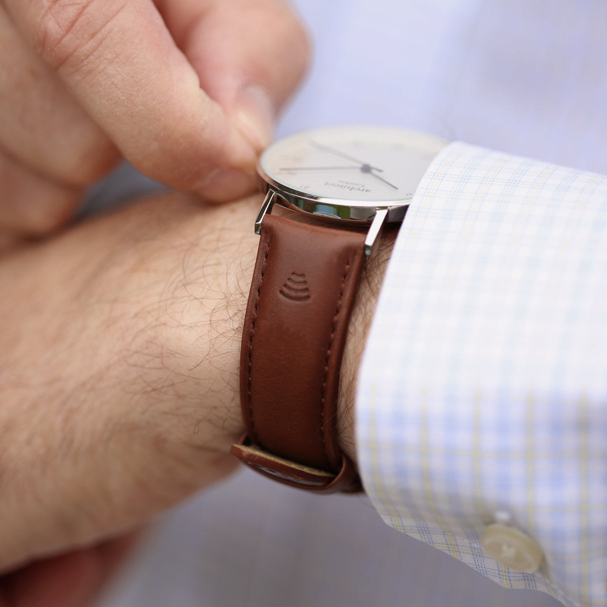 Personalised Men's Architect Zephyr Walnut Contactless Payment Watch - Watches at Gift Moments