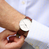 Personalised Men's Architect Zephyr Walnut Contactless Payment Watch - Watches at Gift Moments