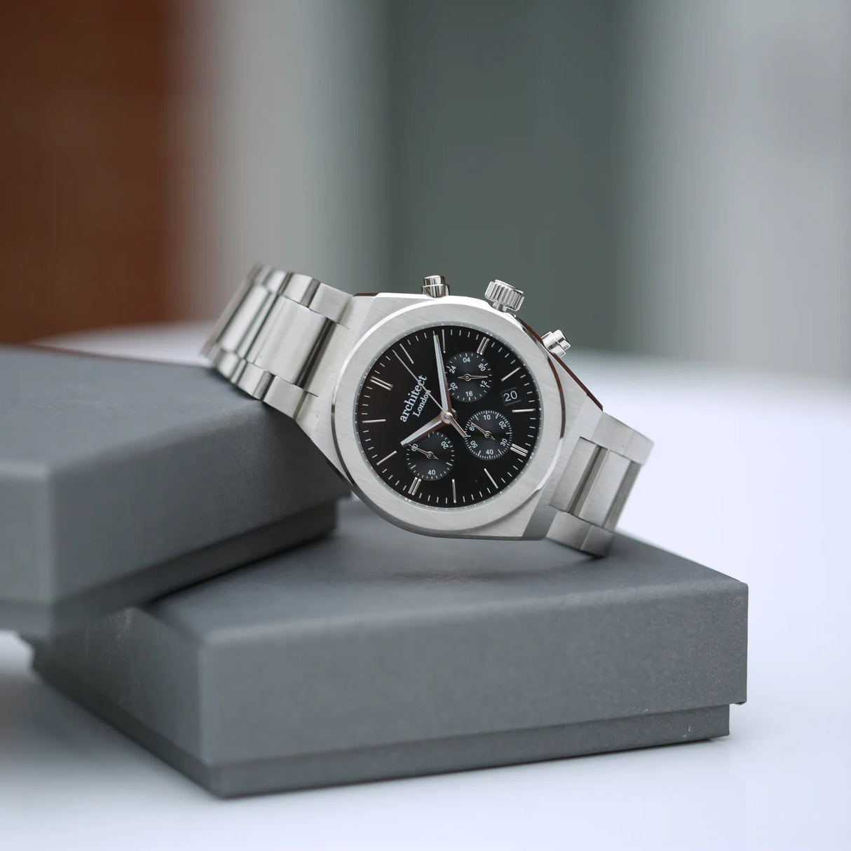 Personalised Men's Architect Orbix Black Watch - Watches at Gift Moments