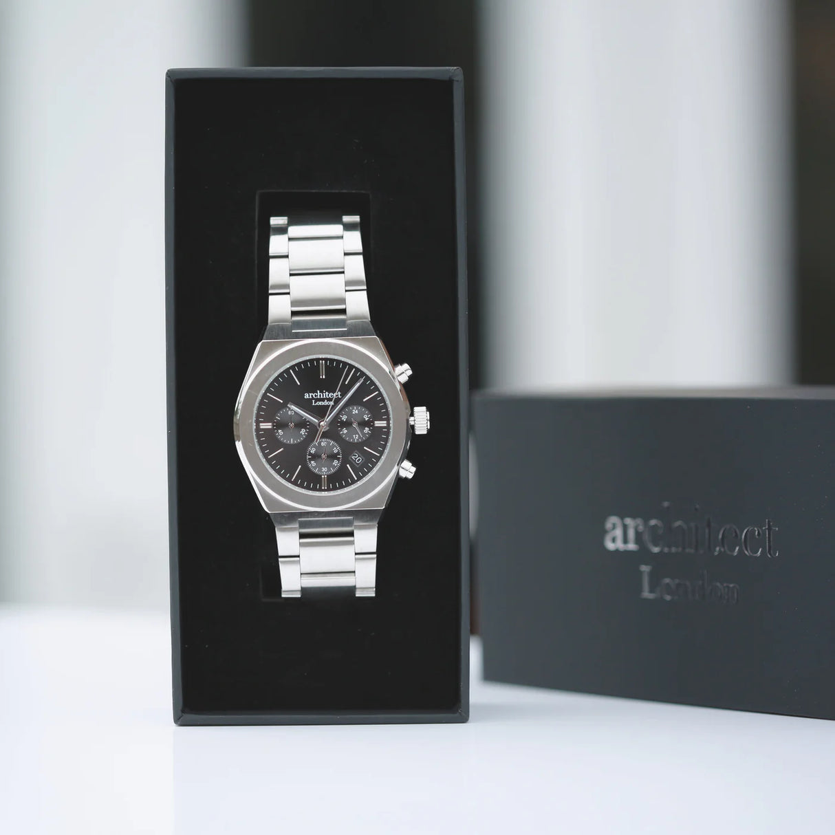 Personalised Men's Architect Orbix Black Watch - Watches at Gift Moments