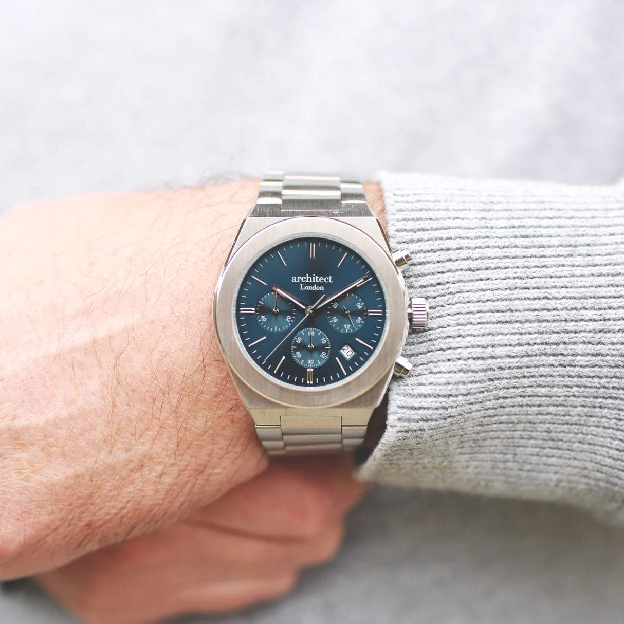 Personalised Men's Architect Orbix Blue Watch - Watches at Gift Moments