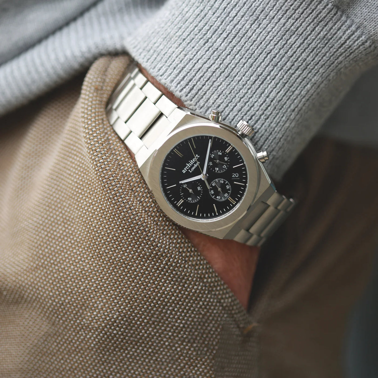 Personalised Men's Architect Orbix Black Watch - Watches at Gift Moments