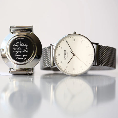 Bespoke Men's Architect Zephyr Watch Silver Mesh - Watches at Gift Moments