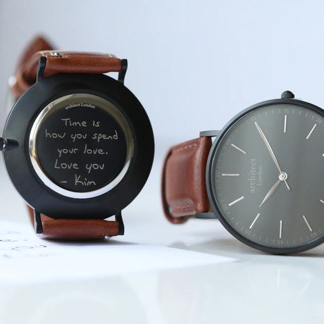 Bespoke Men's Architect Minimalist Watch Walnut - Watches at Gift Moments