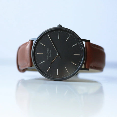 Bespoke Men's Architect Minimalist Watch Walnut - Watches at Gift Moments