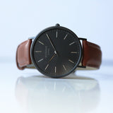 Bespoke Men's Architect Minimalist Walnut Contactless Payment Watch - Watches at Gift Moments