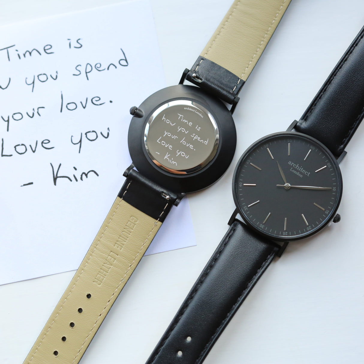 Bespoke Men's Architect Minimalist Black Contactless Payment Watch - Watches at Gift Moments