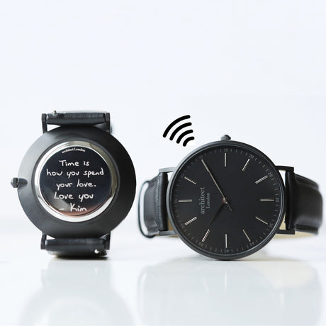 Bespoke Men's Architect Minimalist Black Contactless Payment Watch - Watches at Gift Moments